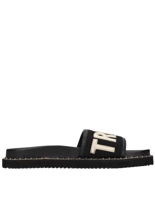 Mules in pelle e tessuto DE SIENA | 92FB_25 SAINT TROPEZ CANVASNERO